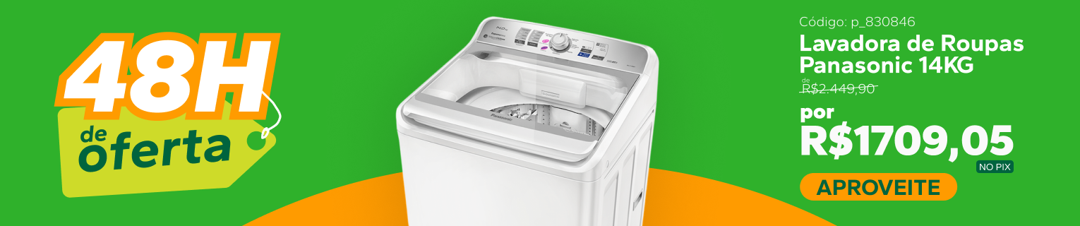 48H de oferta — Lavadora Panasonic 14KG