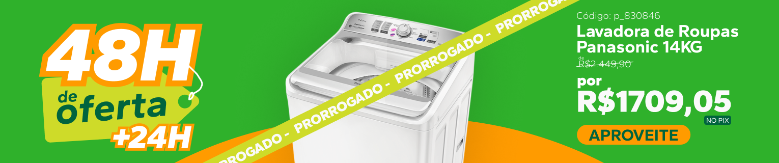 48H de oferta — Lavadora Panasonic 14KG (Prorrogado)
